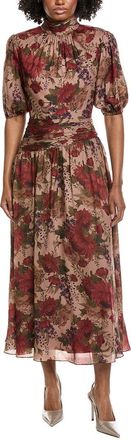 Mikael Aghal Print Midi Dress