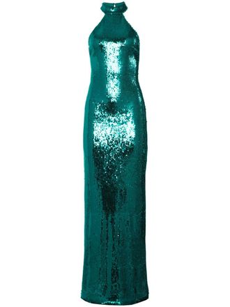 Retrof&ecirc;te Cora sequin-embellished maxi dress - Green