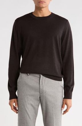 Vince Crew Neck Merino Wool Sweater in Heather Oxblood at Nordstrom Rack, Size Xx-Large