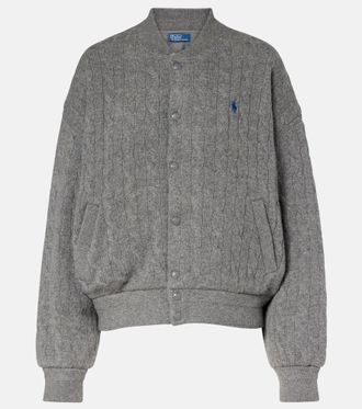 Polo Ralph Lauren Cable-knit wool and cashmere bomber jacket