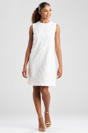 Natori Woven Fil Coupe Jqd Shift Dress in White at Nordstrom, Size X-Large