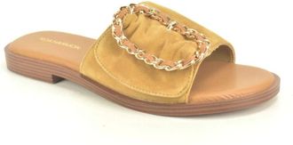 Noa Harmon Schoenen, Dames, Bruin, 37 EU, Su&egrave;de, Camel su&egrave;de Muil + Gesp Plat