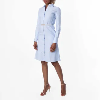 Bally Casual Belted Cotton Shirt Dress