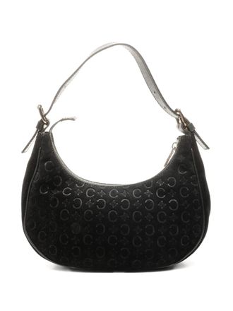 Celine 1990-2000s Macadam suede shoulder bag - Zwart