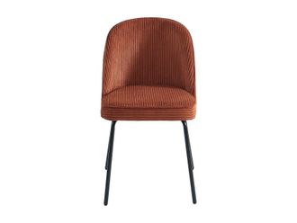 VENTE-UNIQUE.COM Set de 2 sillas terciopelo terracota