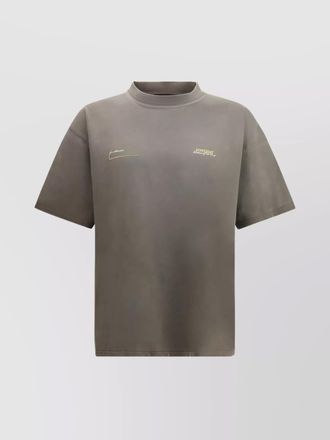 Represent cotton monochrome ribbed crew neck t-shirt