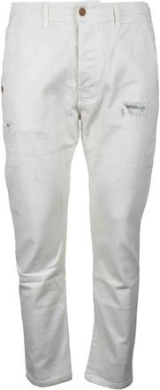Daniele Alessandrini White Cotton Stretch Jeans