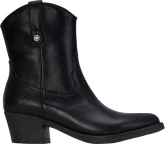 Refresh Cowboy Enkellaars - Dames - Cowboylaarzen - Zwart - 36 EU - Leer - Schoenen