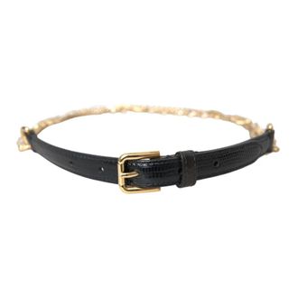 Dolce & Gabbana Tailleriem - Dames - Riemen - Zwart - S - Leer - Accessoires