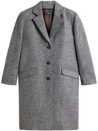 SOEUR Textured Wool Blend Coat with Oversized Silhouette and Tailored Design