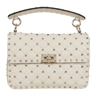 Valentino Garavani Dames, Tassen, Beige, Maat: ONE Size Leer