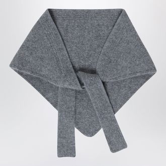 Jacquemus Sciarpa Gros Grain grigia scura in misto alpaca