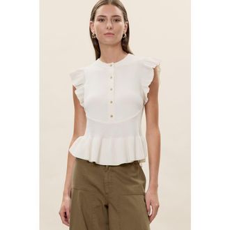 Rebecca Taylor Rhea Knit Sweater in Ivory at Nordstrom, Size X-Small