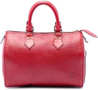 Louis Vuitton Pre-owned Speedy 30 - Dames - Vintage Handtas - Rood - ONE Size - Leer - Vintage