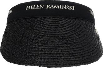 Helen Kaminski Black Logo Textured Open Crown Hat