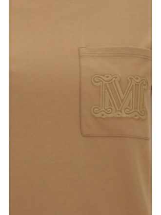 Max Mara Womens T-Shirt Papaia Camel Cotton Top