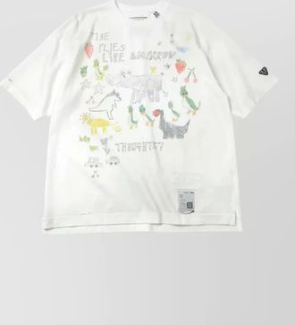 Miharayasuhiro graphic logo t shirt crew neck