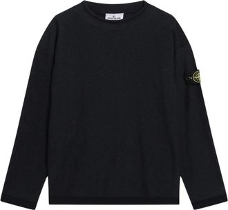 Stone Island Crater Neck Jumper - Heren - Longsleeves - Blauw - L - Katoen - Tops