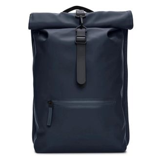 Rains Backpacks, male, Blue, Size: ONE SIZE Rolltop Rucksack