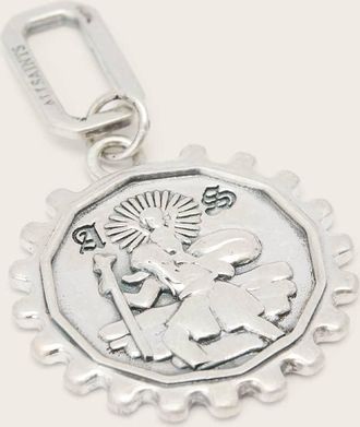 AllSaints Sterling Silver Large Coin Sterling Silver Pendant Charm, Size: One Size