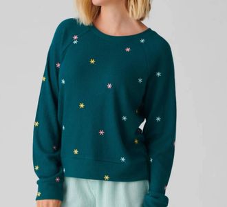 PJ Salvage Take It Easy Long Sleeve Top In Teal