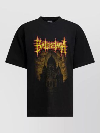 Balenciaga logo graphic t shirt round neck