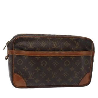 Louis Vuitton Pre-owned Canvas clutches - Dames - Pre-owned - Bruin - Maat: ONE Size Leer