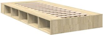 vidaXL Estructura De Cama Madera De Ingenier&iacute;a Roble Sonoma 75x190 Cm Vidaxl