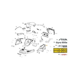 STIGA Sports Funda De Asiento Izquierdo Para Tractor Cortac&eacute;sped Original Stiga 337110414/0