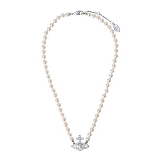 Vivienne Westwood Olympia Pearl Necklace - female - Vivienne Westwood - Necklaces - Gray - ONE SIZE - Accessories