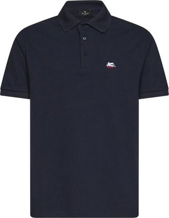Etro Polo Shirt - Heren - Polos - Blauw - M - Katoen - Tops