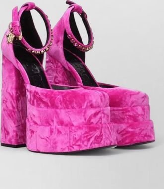 Versace velvet platform sandals