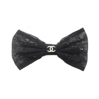 Chanel Pre-owned Accessories, female, Black, Size: ONE SIZE Pre-owned Vintage Barrette