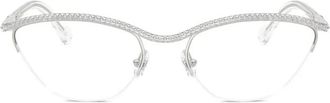 Swarovski Glasses, female, Gray, Size: 56 MM Sk1026 Eyeglasses