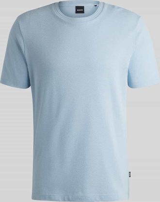 HUGO BOSS Regular Fit T-Shirt aus Baumwoll-Mix Modell TIBURT 240 in Bleu, Gr&ouml;&szlig;e XXXL