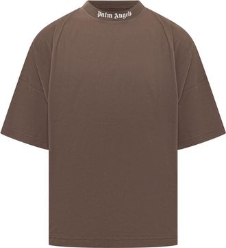 Palm Angels Brown Logo T-Shirt