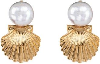 Jennifer Behr Laguna Shell Drop Earrings in Gold at Nordstrom