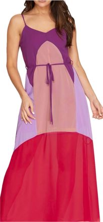 She + Sky Cut-Out Maxi Dress In Purple