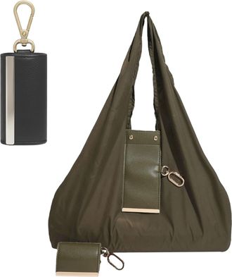 Generic Keytote The Compact,Multi-Functional Tote That Fits In Your Pocket,Shopping Bags Foldable,Lightweight,Foldable,Large Capacity for Travel Daily Errands