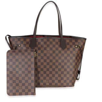 Louis Vuitton Coated Canvas Damier Ebene Neverfull MM