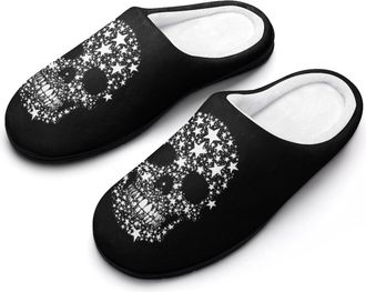 Generic Star Skull Mens Slippers Comfortable And Non-slip Cotton Slipper Shoe for House