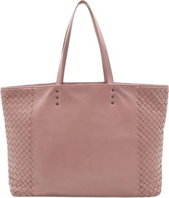 Bottega Veneta Pre-owned Tote Bags, female, Pink, Size: ONE SIZE Pre-owned Intrecciato Tote Bag