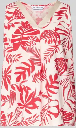 Zabaione Relaxed Fit Bluse aus Viskose-Mix Modell Sueann in Rot, Gr&ouml;&szlig;e XXL