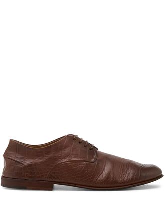 Mars&egrave;ll Stucco textured derby shoes - Marrone