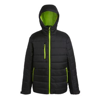 Regatta Mens Navigate Thermal Padded Jacket (Black/Lime Green) - Size X-Large