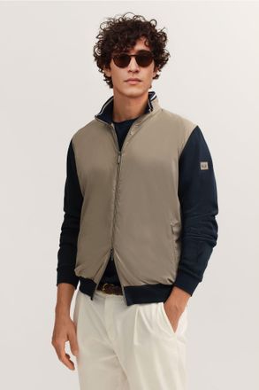 Bugatti Herren Sweatjack met ritssluiting en opstaande kraag