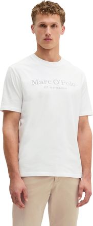 Marc O'Polo T-Shirt MARC OPOLO, Herren, Gr. XXXL (58), weiss (wei&szlig;), Jersey, Obermaterial: 100% Baumwolle, Basic, Rundhals, Shirts T-Shirt, klassisches Logo-T-Shi