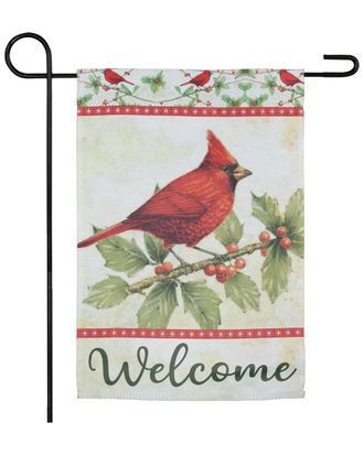 Northern Lights Dnu Unprofitable Northlight Green And Red Cardinal Christmas Outdoor Garden Flag 18In X 12.5In