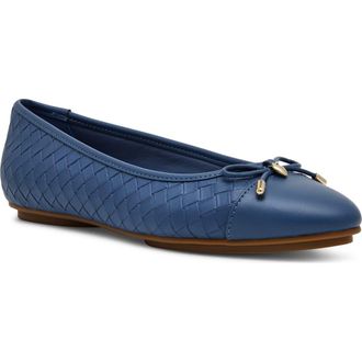 Anne Klein Luci Cap Toe Ballet Flat in Blue at Nordstrom, Size 5.5