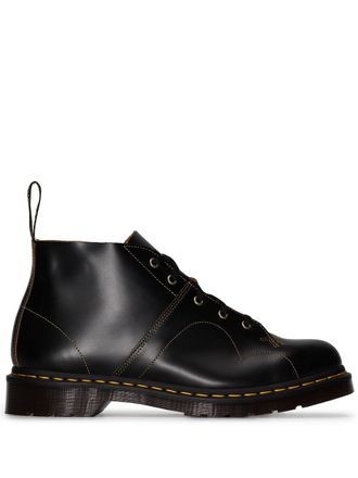 Dr. Martens leather lace-up booties - men - Leather/Suede/Rubber - 6.5 - Black